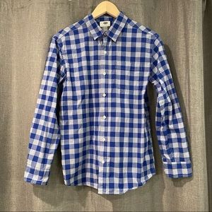 Blue Square Plaid Shirt (Youth)